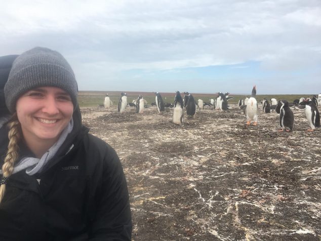 Kayla Greenawalt in the Falkland Islands.