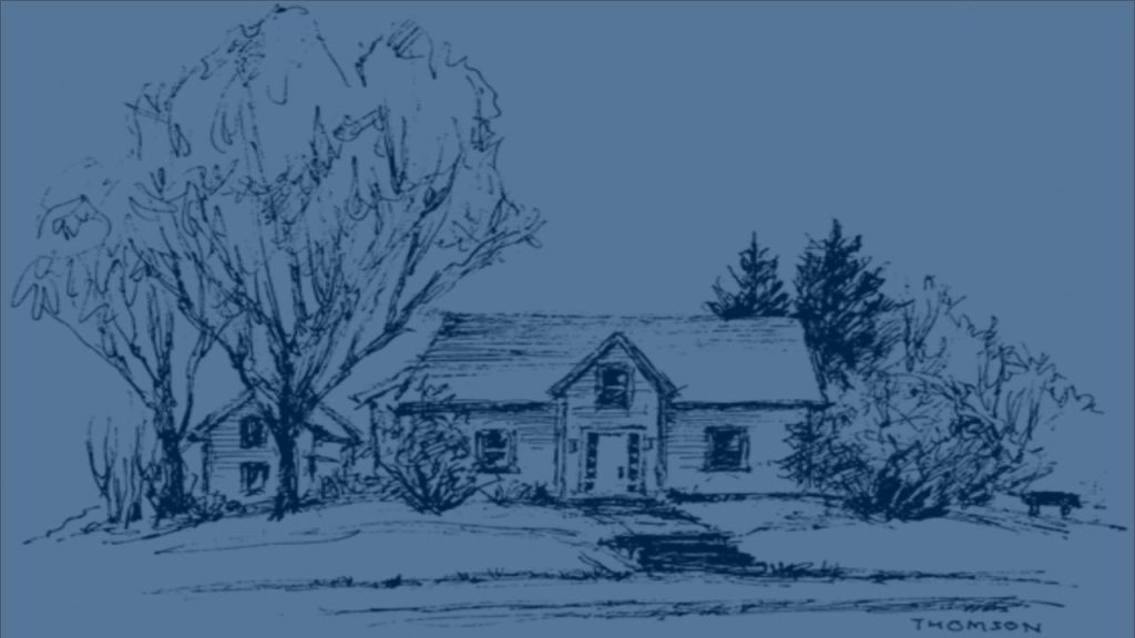 A sketch of Braeside, the former home of Dr. Edith Patch.