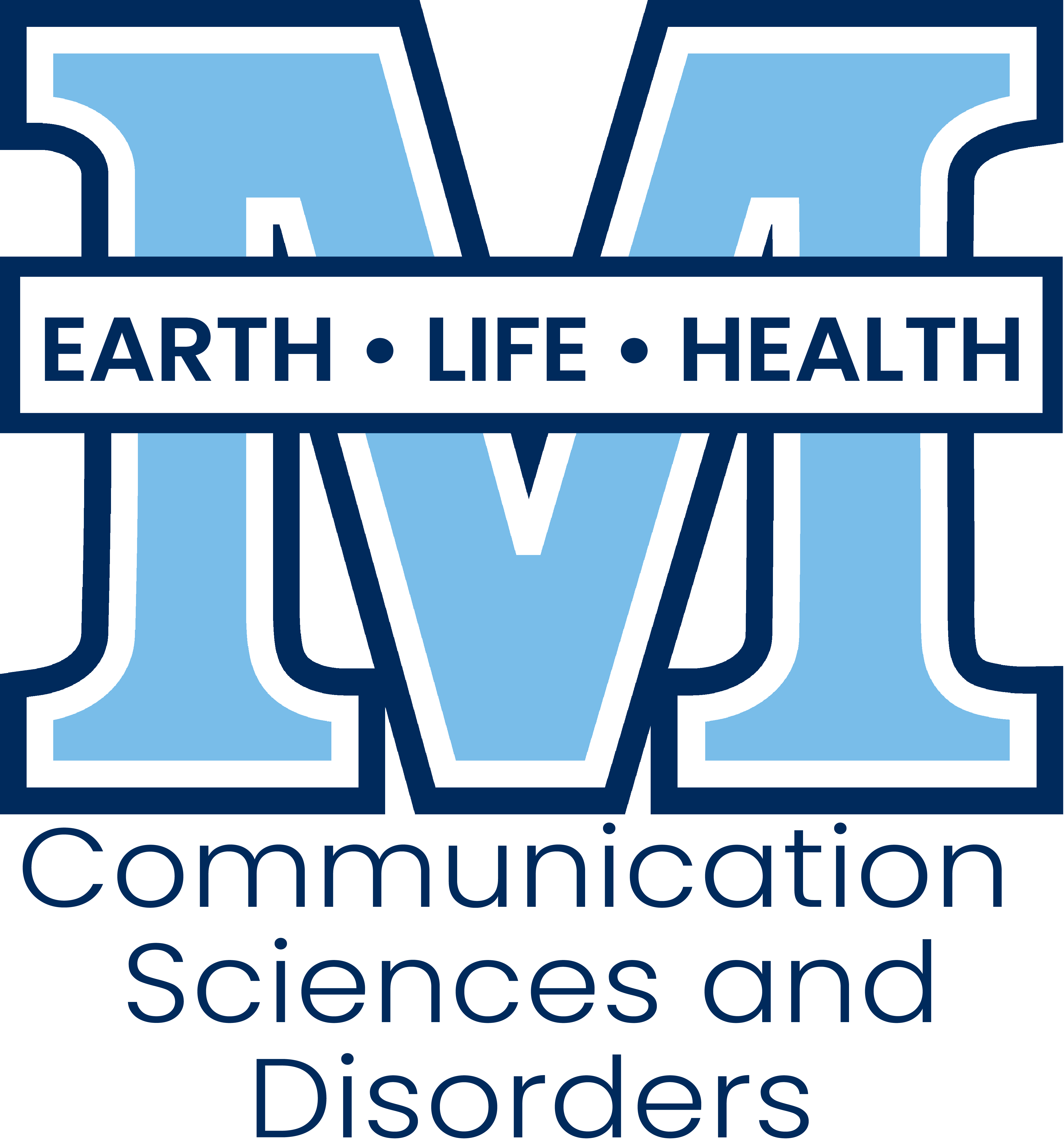 College M logo with communication sciences and disorders