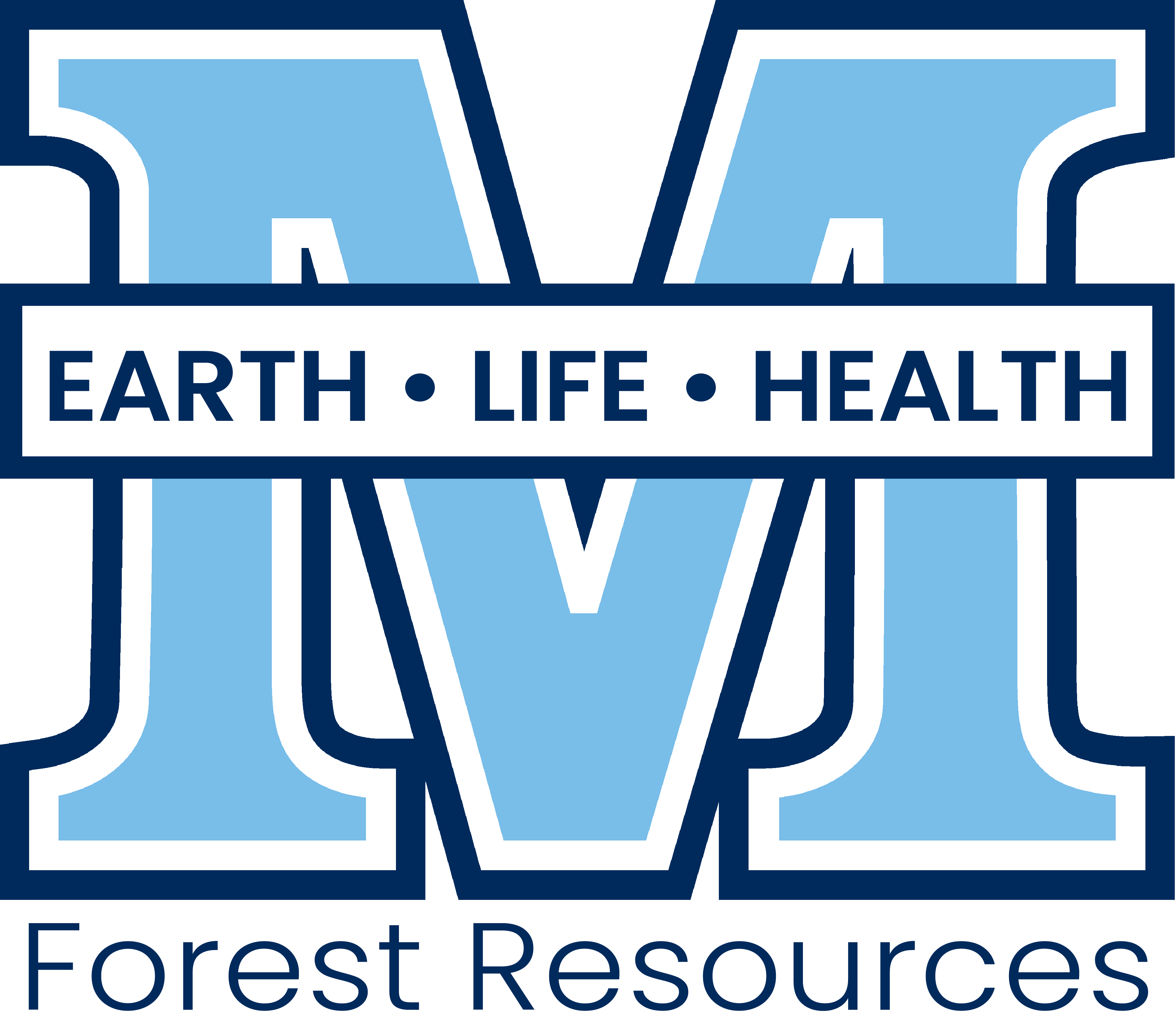College M logo with forest resources