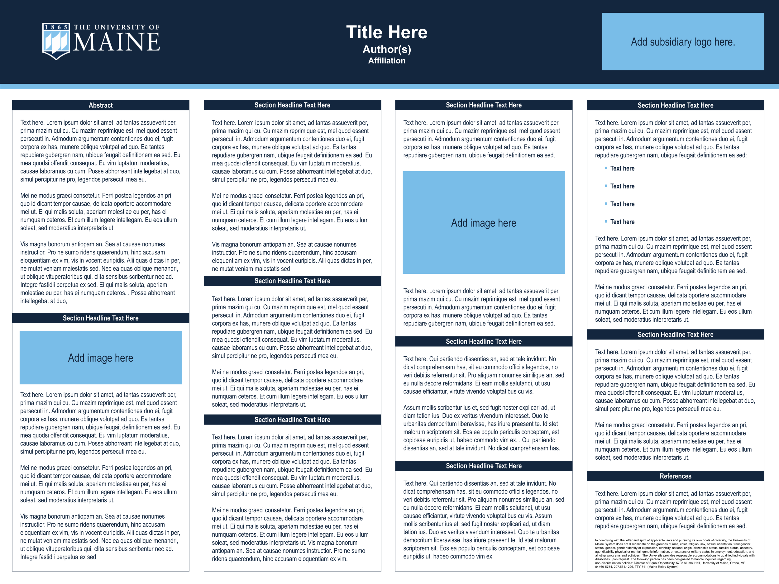 A UMaine research poster template